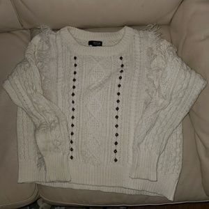 Beaded fringe A.N.A sweater